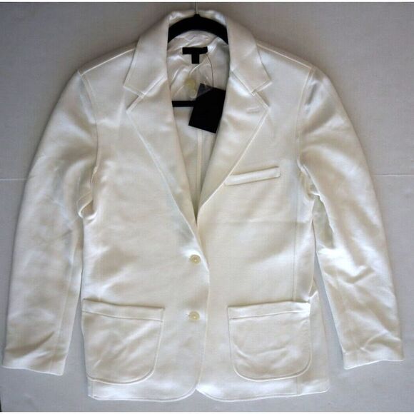 ATM Anthony Thomas Melillo AW1924 Women Sz 4 Chalk White Double Face Blazer - Picture 16 of 16